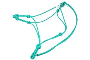 Knotty Girlz Horse Rope Training Halter - 4 Knot 1/4" Stiff Halter Cord - Used by Famous Trainers Multiple Sizes Multiple Colors