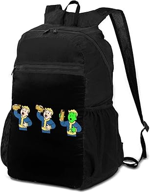 Amazon 折りたたみバックパック アウトドアバックパック ヴォルトボーイ フォールアウト 防水 ハイキング 軽量 リュックサック サブバッグ 収納バッグ ナップサック キャンプ 大容量 予備 旅行用 スポーツ 耐久性 登山 アウトドア バイク Cxl メンズ