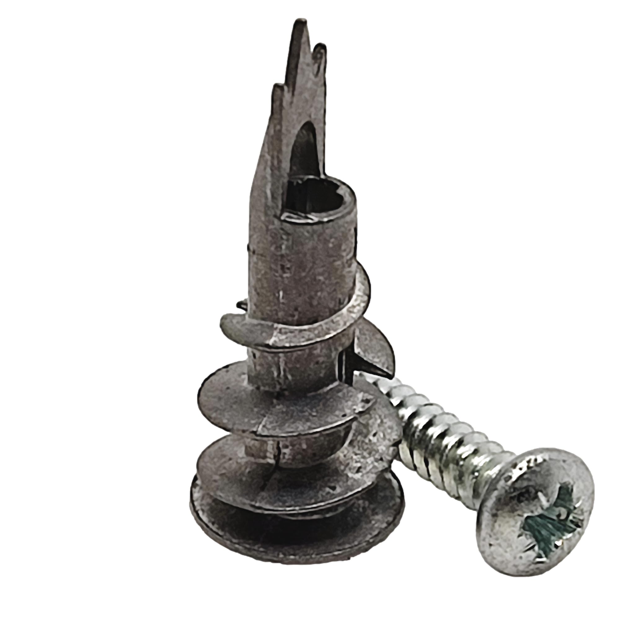 LLB Self Drilling Heavy Duty Metal Plasterboard Wall Fixings With Screws, Strong Reliable Grip, Wall Plugs Anchor Easy Installation Kit Zinc Plated pack of 10