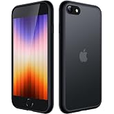 JETech Matte Case for iPhone SE 3/2, iPhone 8/7, Black | Military-Grade Protection, Frosted Matte Back, Anti-Fingerprint Finish, Shockproof Design
