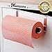 Stainless Steel Kitchen Paper Hanger - Paper Towel Holder - Kitchen Paper Hanger Bathroom Towel Roll Stand Organizer Rack for Under Cabinet and Over the Door