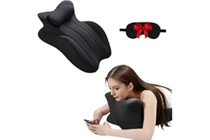 Vireon Sweet Spot Pillow, 27° Angle Perfect Position Couples Pillow, Wedge Memory Foam Butt Cushion, Provides Waist and Neck Support, for All Postures (Black)