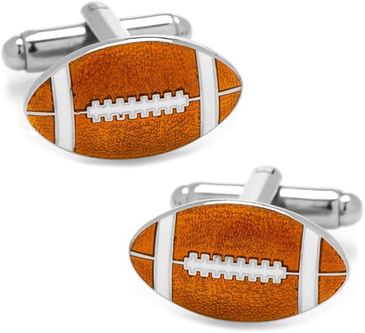 Cufflinks Inc Mens Plated Football Cufflinks (Brown) Jewelry