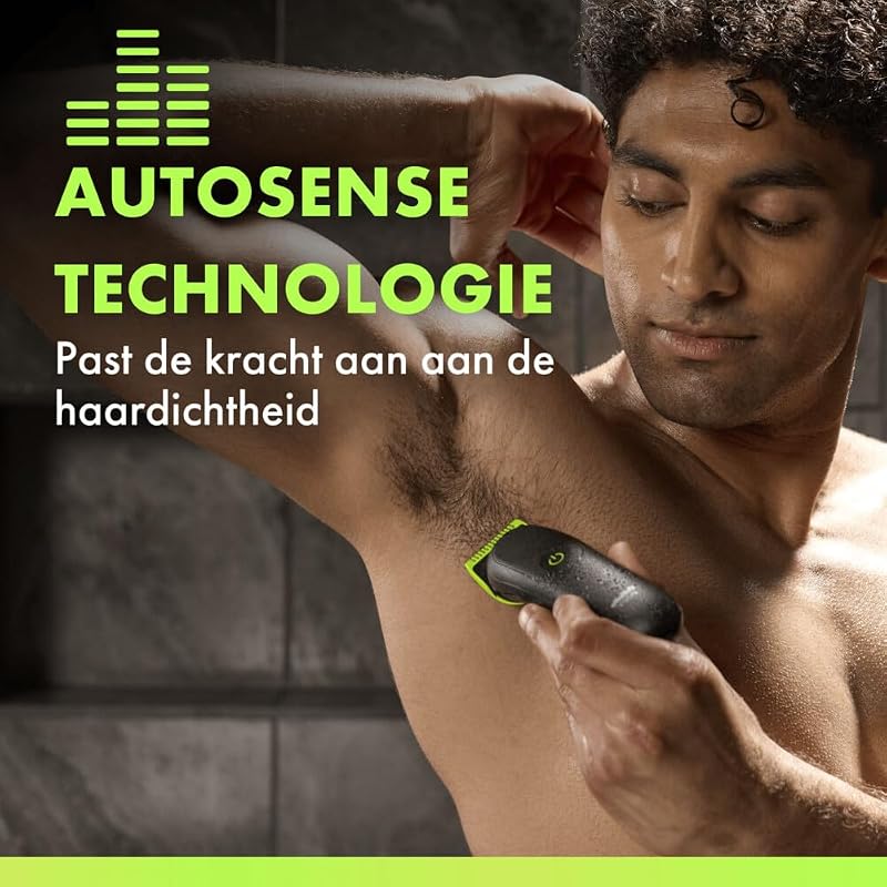 Labs i5 Body + Intimate Trimmer Men's with SkinFirst Technology - Intimate Shaver Man for Body & Intimate Area, Waterproof - Black/Green