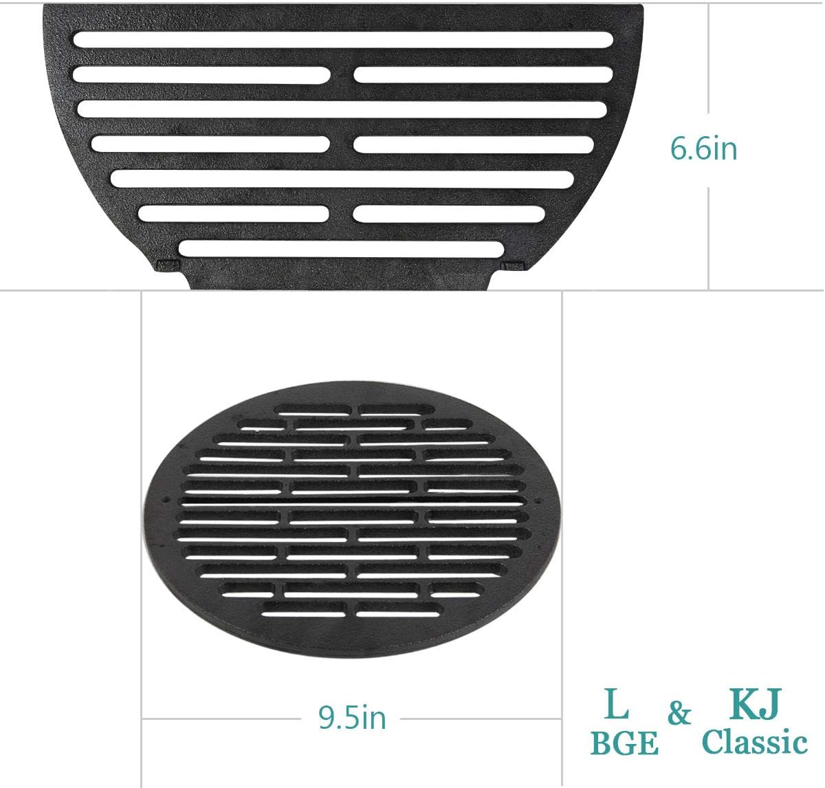 Big Green Egg Cast Iron Fire Grate 6.5 Fit for Medium BGE and Kamado
