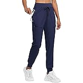 Willit Women's Joggers Lightweight Hiking Pants Quick Dry Travel Athletic Track Pants Zipper Pockets UPF 50+