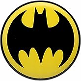 DC Comics Batman Bat Signal Round Embossed Metal Sign - Vintage Batman Wall Decor for Man Cave or Movie Room