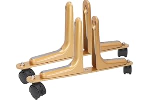 EBAKIN 2 Packs Room Divider Screen Holder Movable Wheel Thickened Privacy Room Divider Partition for Hotel Home Office Bedrooms (Gold)