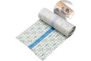 KeyEntre Tattoo Aftercare Bandage 6" x 1 Yard - Second Skin Bandage for Faster Tattoo Healing Recovery and Skin Care Protection - Tattoo Skin Waterproof Bandage - Transparent Film Waterproof(Black)