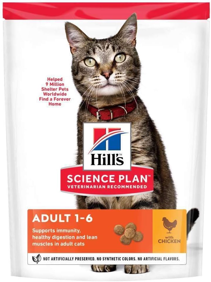 Hills Science Plan Adult Chicken - dry food for adult cats 1-6 years 300 gr, 300 g (Pack of 1)