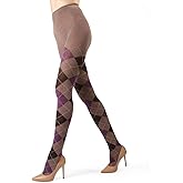MeMoi Classic Argyle Cotton Tights for Women, Cozy and Stlylish Patterned Sweater Tights - Sizes Small to 6x