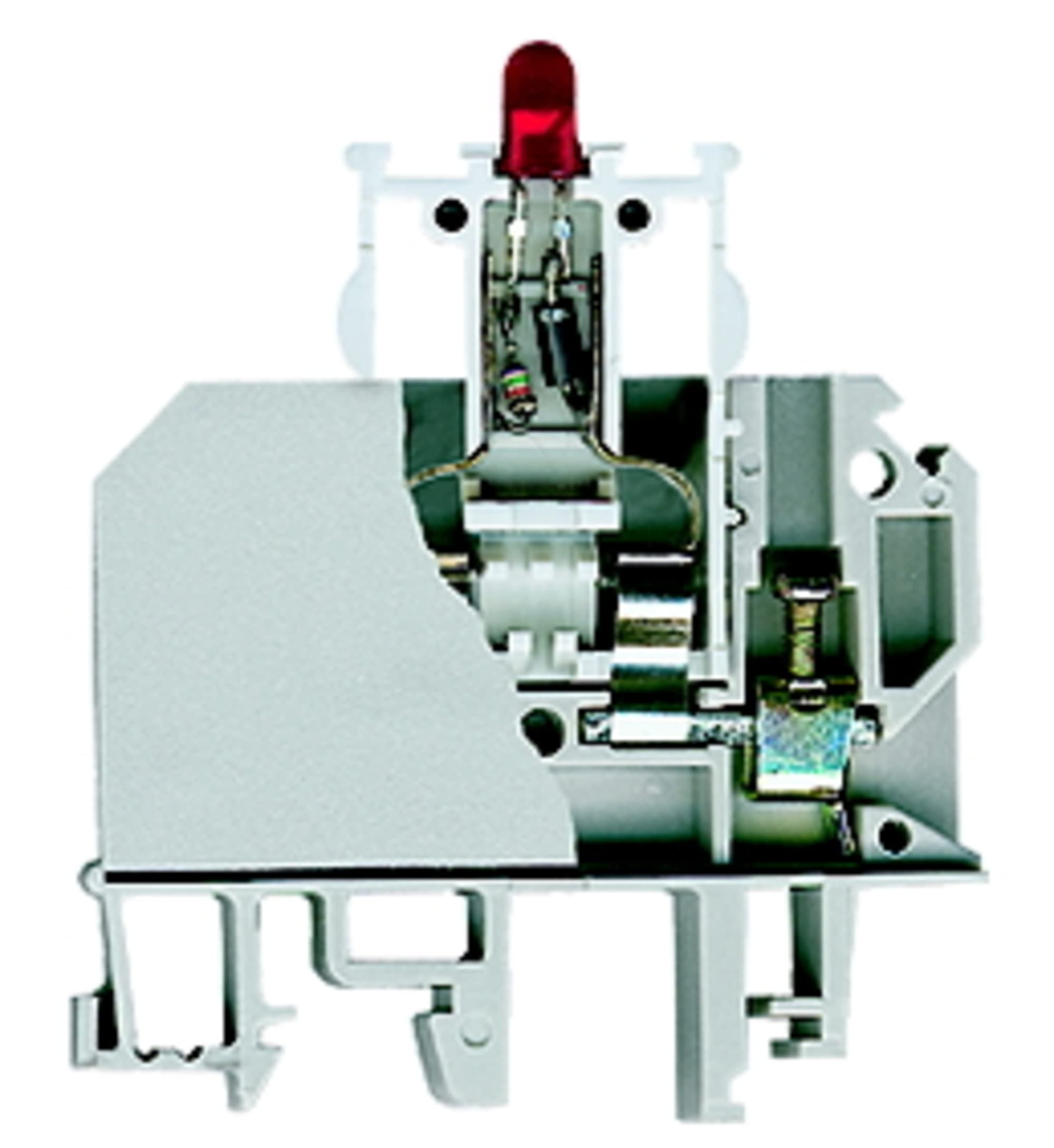 SIMET Grey ZUB1-2.5D (24V) Rail Mounted Screw Terminal Block