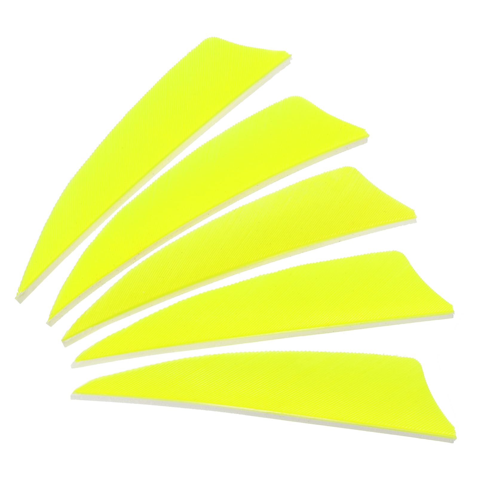 PATIKIL Arrows Vanes 50 Pack 3 Inch Arrow Turkey Feather Fletch Right Wing Fletching Fluorescent Yellow for DIY Target Shooting