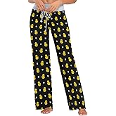 Naanle Womens Chic Pattern Soft Drawstring Girls Daily Lounge Wide Leg Yoga & Pajama Pants Sleepwear House Bottom XS-XL