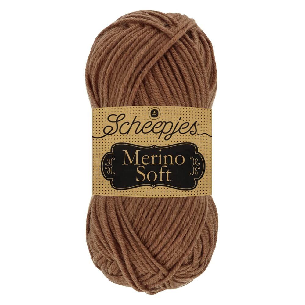 Scheepjes Merino Soft 1x50g - 607 Braque, Brown Knitting and Crochet Yarn — image 1