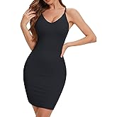Chicfeelin Shapewear Dress Slip for Women Tummy Control V Neck Full Slip Seamless Body Shaper with Adjustable Strap