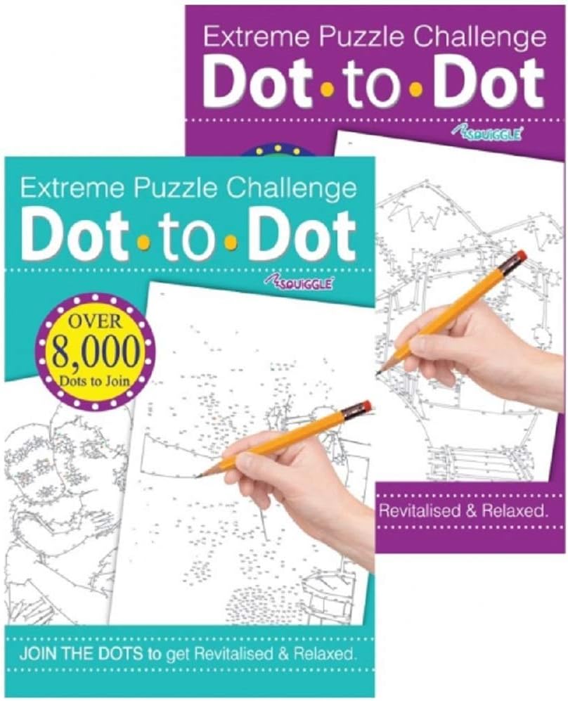 Martello Extreme Dot to Dot Puzzles for Adults - Set of 2 A4 Books, white - Image 3