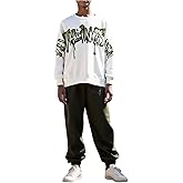 VIPWOLF Boy's Sweatsuits 2 Piece Graphic Crewneck Sweatshirts and Letter Patched Jogger Pants Clothing Sets