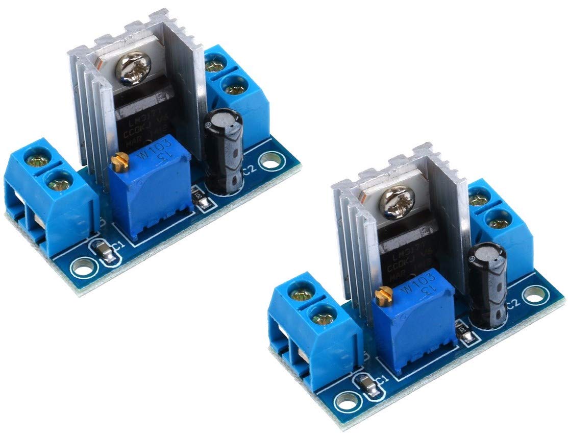 TECNOIOT 2pcs LM317 DC-DC Converter Adjustable Linear Regulator Step Down Circuit Board …