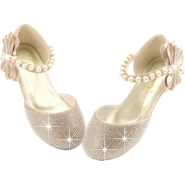 thumbnail image 2 of Siilsaa Kids Shoes Mary Jane Dress Shoes Ballet Flats For Girl Party School Shoes Bowknot Princess Shoes Silver,6 2 of 14