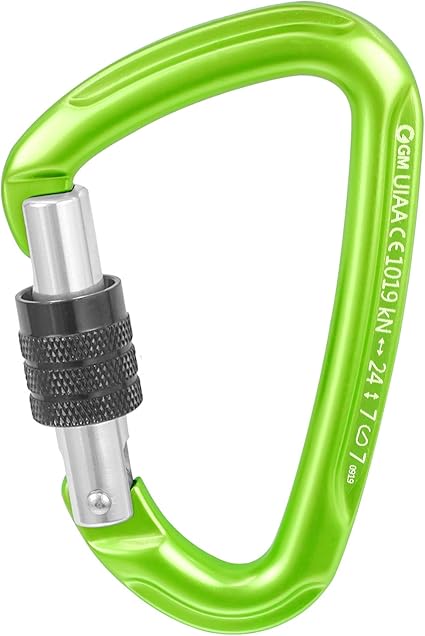 Amazon Gm Climbing 24kn Ce Uiaa認証 超軽量 クライミングカラビナ スクリューゲート 登山 レスキュー アウトドア グリーン 1個 Gm Climbing クライミング用カラビナ クイックドロー