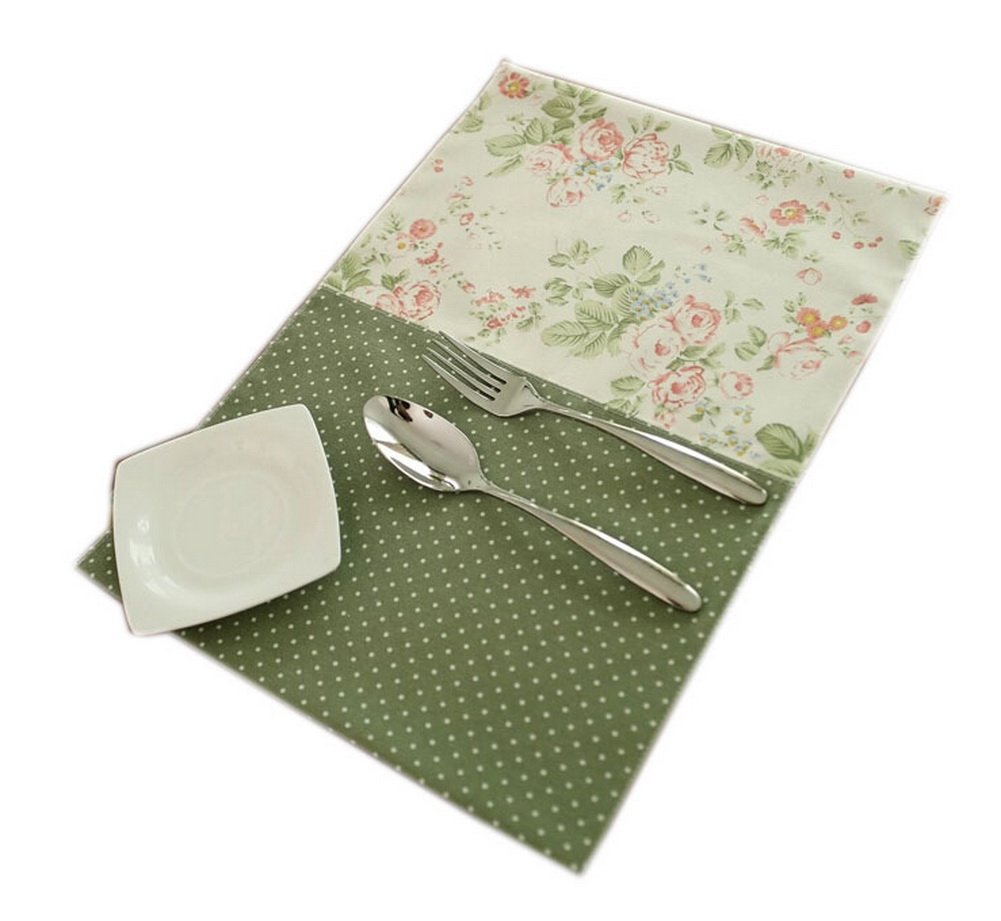 Set of 4 French Country Style Placemats Floral Patchwork Table Mats Home & Kitchen