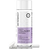 OxyEnergy Collagen Peptides Capsules for Women, 1100mg Hydrolyzed Collagen Tripeptides(Type III) Supplements with Biotin and Vitamin C, 180 Collagen Pills to Promotes Hair, Nail, Skin, 2 Months Supply