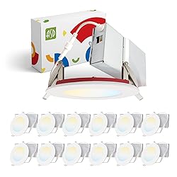 ASD 12 Pack Fire Rated Recessed Lights 4 Inch, 5