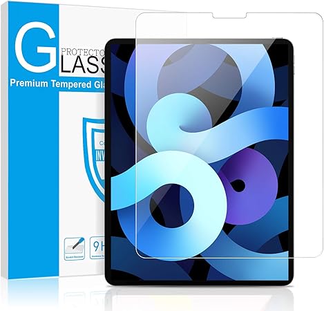 Amazon Com Tempered Glass Screen Protector For Ipad Air 4 10 9 2020 Easy To Install Ultra Sensitive High Definition Screen Protector For Ipad Pro 11inch 2020 2018 Compatible With Face Id Apple Pencil Computers Accessories