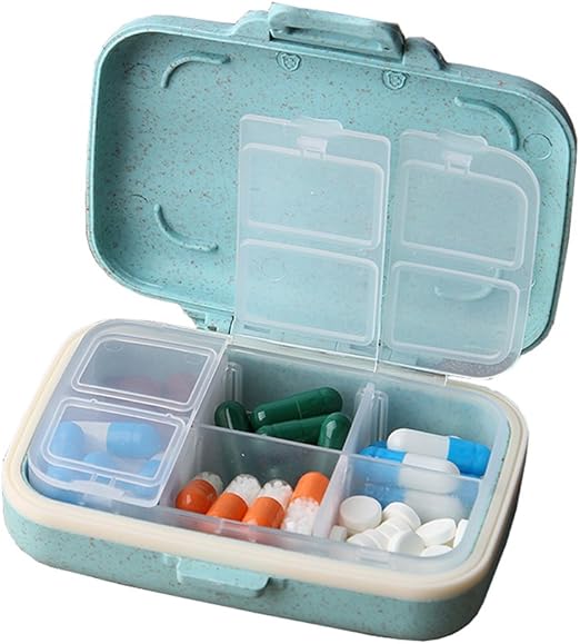Pill Case/Box Portable Travel Medicine Organizer for Medication and Vitamin, Large