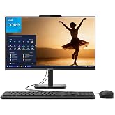 Lenovo 24 23.8" Intel 8GB 512GB SSD All-in-One Desktop Computer FHD IPS AIO | Anti-Glare Screen, WiFi 6, USB Keyboard and Mouse, Lifetime Office 365 for Web and Windows 11, Finished in Charcoal