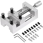 Mini Drill Press Vise, High Precision Aluminum Small Vise 0-1.85" Clamping Range for Crafts, Jewelry Making, Modeling, Repairs, Hobbies, Watches &amp; Small Electronics, Mini Vise for Micro Fabrication