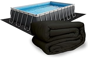Rhino Pad 12 ft x 24 ft Rectangle Pool Liner Pad for Above Ground Pools | Durable Puncture Resistant Mat | Effortless to Install | Strong Eco-Friendly Padding | Extends Life of Swimming Pool Liners