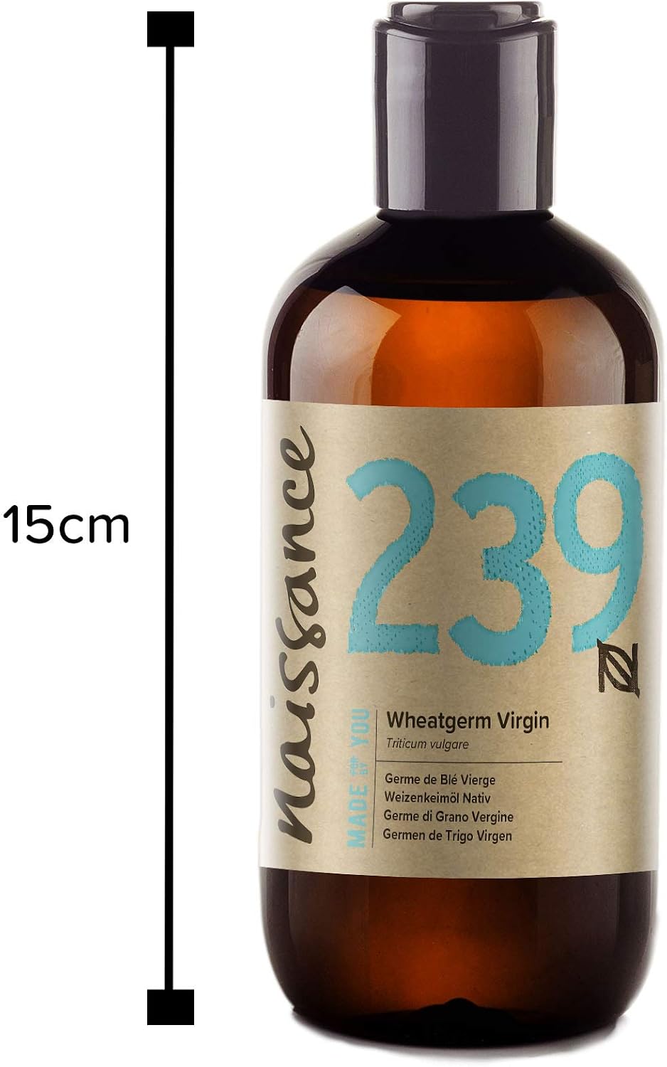 Naissance Virgin Wheatgerm Oil (No. 239) - 225 ml - Pure, Natural, for Skin Hair, Body, Massage and Homemade Blends - Image 3