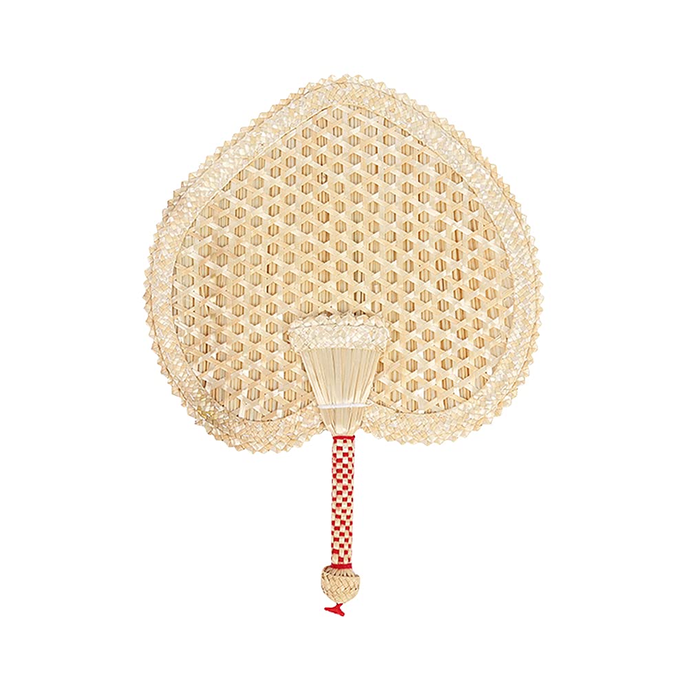 Uposao Braided Hand Fan Natural Handmade Rattan Fan Bamboo Hand Fan Palm Leaf Fan Woven Fan for Summer Beach Party Wedding