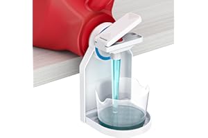 KMOUANTS Laundry Detergent dispenser Cup Holder,Nozzle Upgraded Labor-Saving Switch Easily No More runny or Messy Laundry Detergent, Laundry Cup Holder and drip Tray room organization and storage