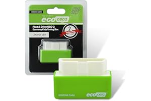 Fogfar 2 PCS Car Power Upgrade Fuel Saving, Nitro OBD2 ECOOBD2 Car Plug & Driver, Suitable for Fuel Savers of Most Cars (Green)