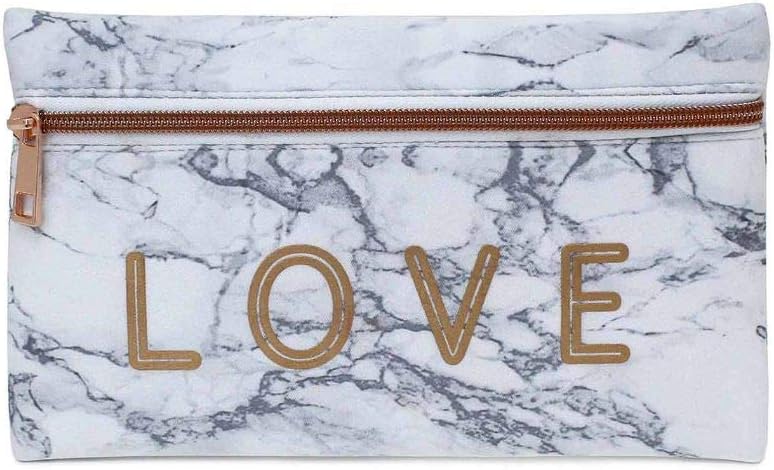 Marble Print Love Pencil Case
