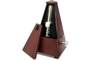 Mechanical Metronome, NAKAO Metronome for Piano, Metronome for Piano Wood, Mechanical Metronome Parts, for Musician Guitar Piano Drum Violin Track Beat and Tempo Plastic Wooden