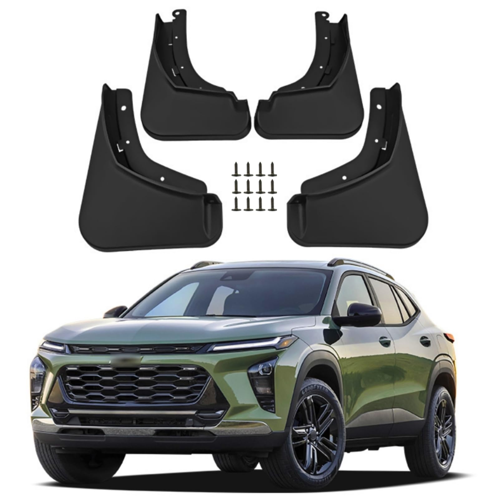 Photo 1 of Mud Flaps for 2024 2025 Chevy Trax, Wheel & Tire Splash Guards, Mudflaps for Car, PP Material, 4PCS Front Rear Mud Guards Splash Guard ?NO Need to Drill Holes Wheel Lip Molding Front & Rear Splash