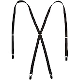 CTM Women's Elastic Clip-End 1/2 Inch Skinny Urban Suspenders