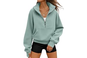 WYNNQUE Womens Sweatshirts Hoodies 2025 Fall Fashion Clothes Half Zip Pullover Cropped Fleece Sweaters Workout Soft Outfits