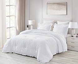 Chezmoi Collection Nora 3-Piece Ruffled Edge Trim
