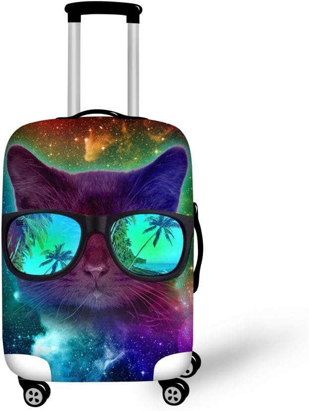 chaqlin Cute Women Travel Luggage Cover for 26-30 inch Trunk 3D Kitten Cat