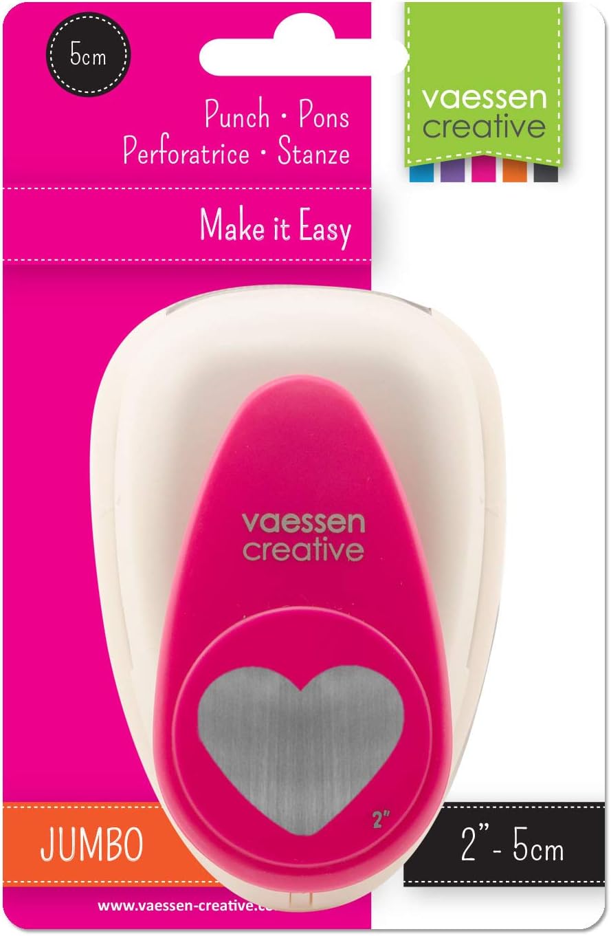 Vaessen Creative Craft Paper Punch - Heart - 4,1 x 4,9 cm - Circle Cutter for Crafting and Card Making, Multi-colour, XL - Image 5