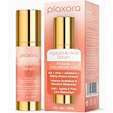 Plaxora Hyaluronic Acid Serum, 4% Dual Hyaluronic Acid with B5, Allantoin and White Flower Extract, Anti-Aging and Fine Line Reduction, 1 fl oz