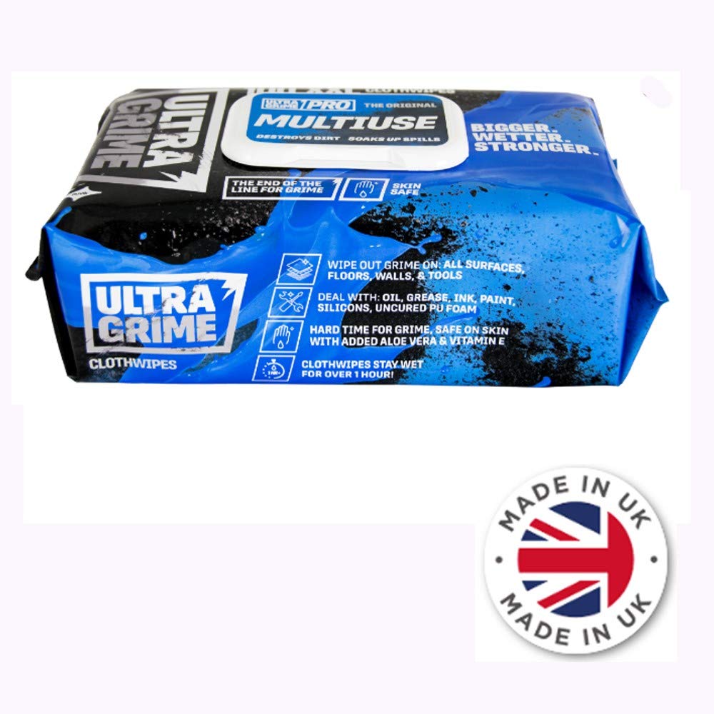 Uniwipe Ultra Grime Ultragrime Industrial Multi-Purpose Cleaning Wipes X100 PACK, 100 count (Pack of 1)