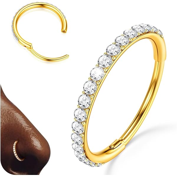 HOT 14k Gold Nose Nose Ring Hoop Amazon Gold Nose Ring