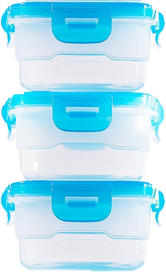Elacra Food Storage & Lunch Box Containers 3 Piece Set - Best for Kids Snack Boxes - BPA Free Spill Proof Lids, 20 oz