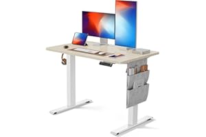 Marsail Standing Desk Adjustable Height, Electric Standing Desk with Starage Bag, Stand up Desk for Home Office Computer Desk Memory Preset with Headphone Hook